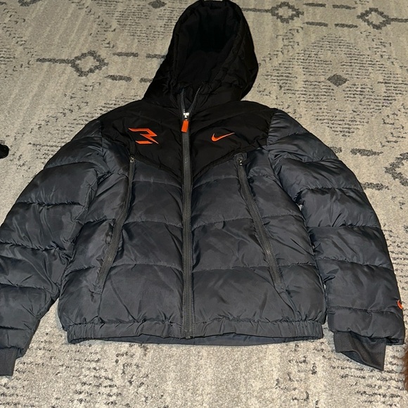Nike Boy's 3Brand by Russell Wilson Puffer Jacket - Black - Large 12-13 years - Picture 1 of 5